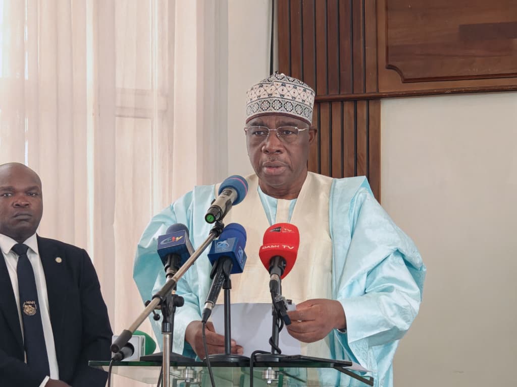 Monsieur Yaouba Abdoulaye, Ministre délégué, lors de son discours inaugural à la JME 2025